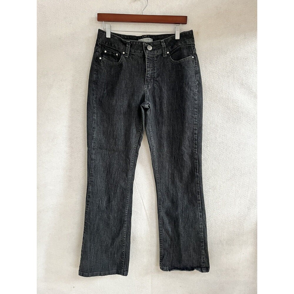 Riders Bootcut Jeans Size 8m Womens Mid Rise Dark Wash Black Denim 30x29 rodeo
